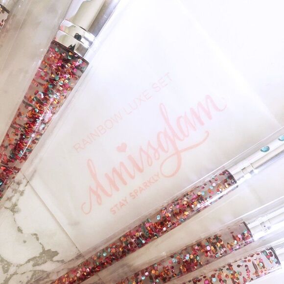 NIP SLMissGlam Rainbow Luxe Makeup Brush Set - Picture 5 of 8